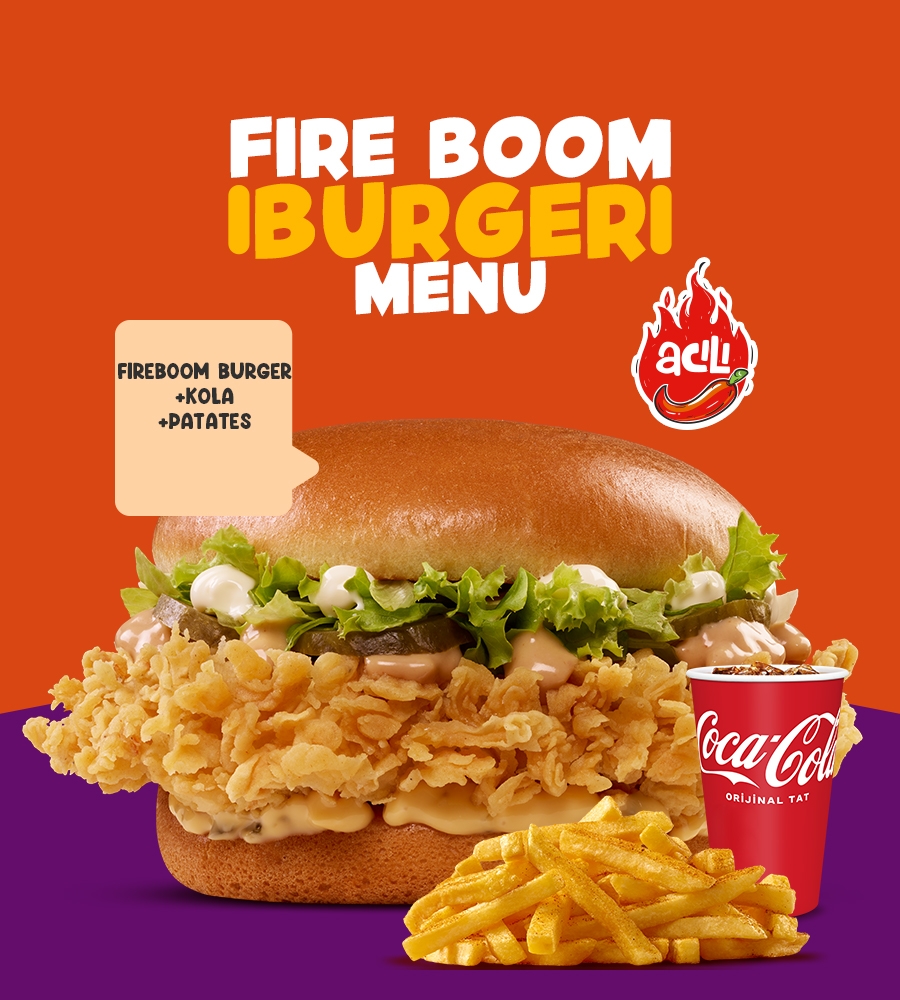FIRE BOOM BURGER MENU