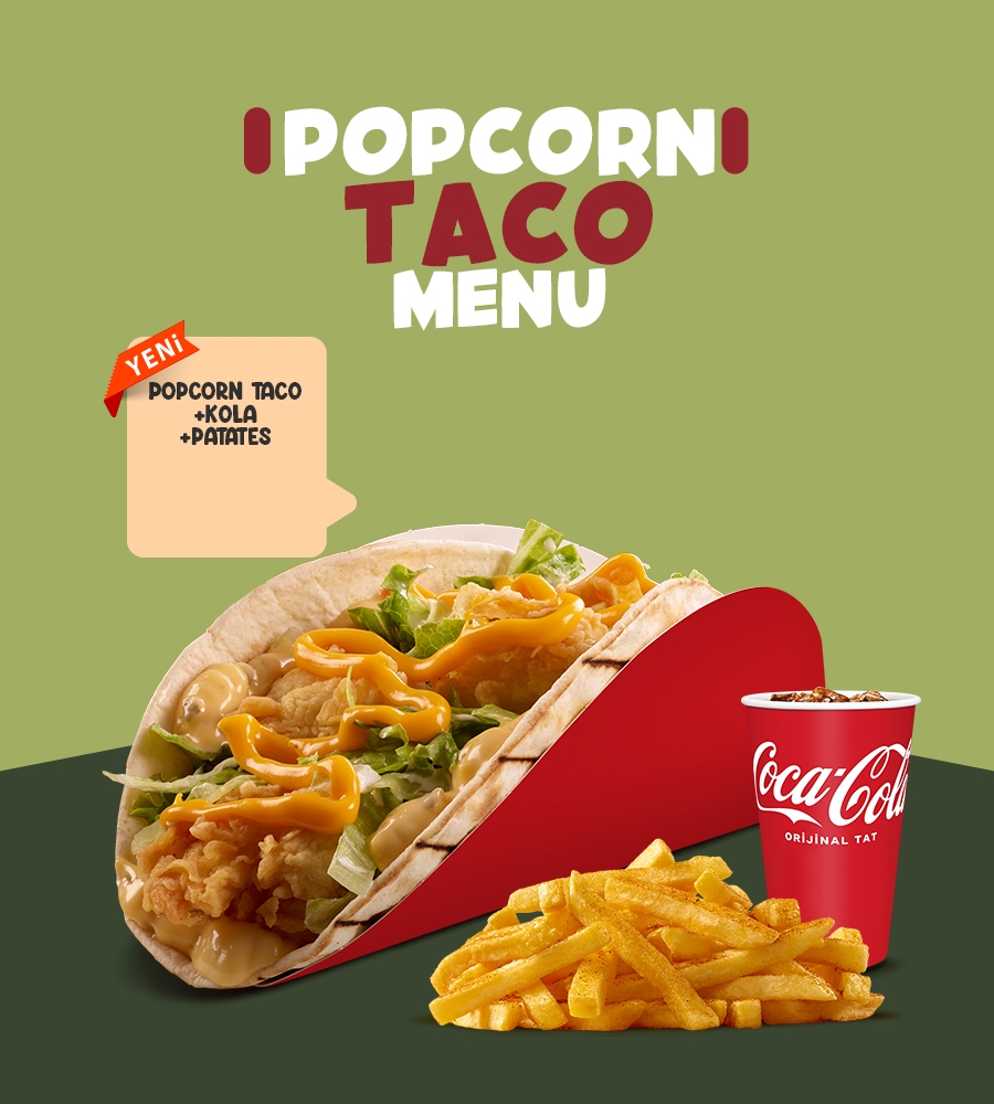 POPCORN TACO MENU
